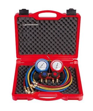 Rothenberger kit gruppo manometrico analogico standard 4 vie per R22-R134a-R407C-R404A